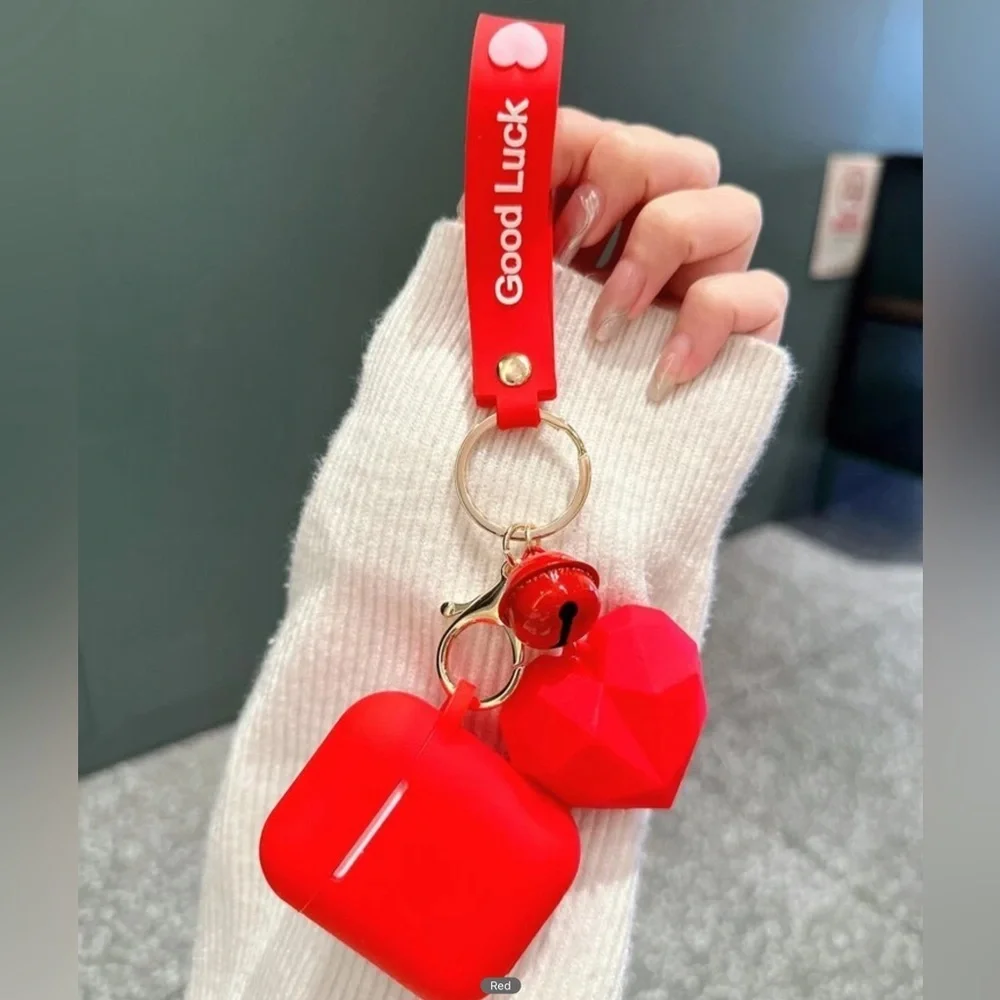 NWT Valentine’s Case with Heart Charm for AirPods 1/2